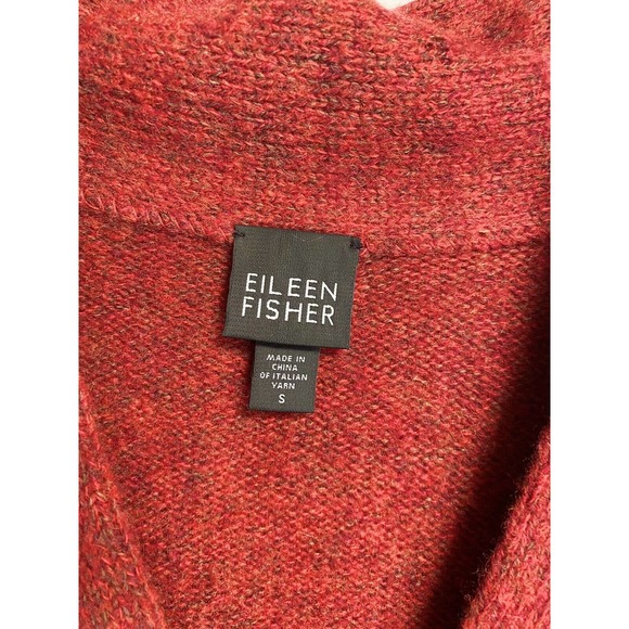Eileen Fisher‎ Women’s Wool Italian Yarn V-neck Button Front Sweater Coat Small - Picture 3 of 4